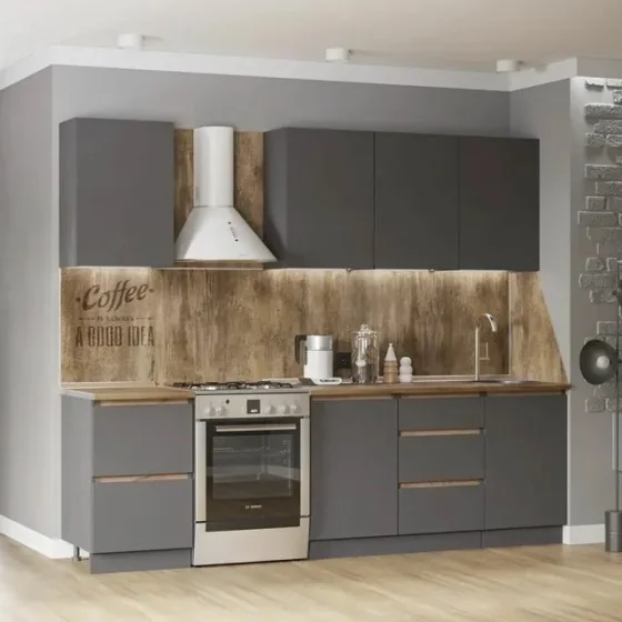 Кухня Айден 2,0 серый графит/серый графит (Интерьер-Центр)